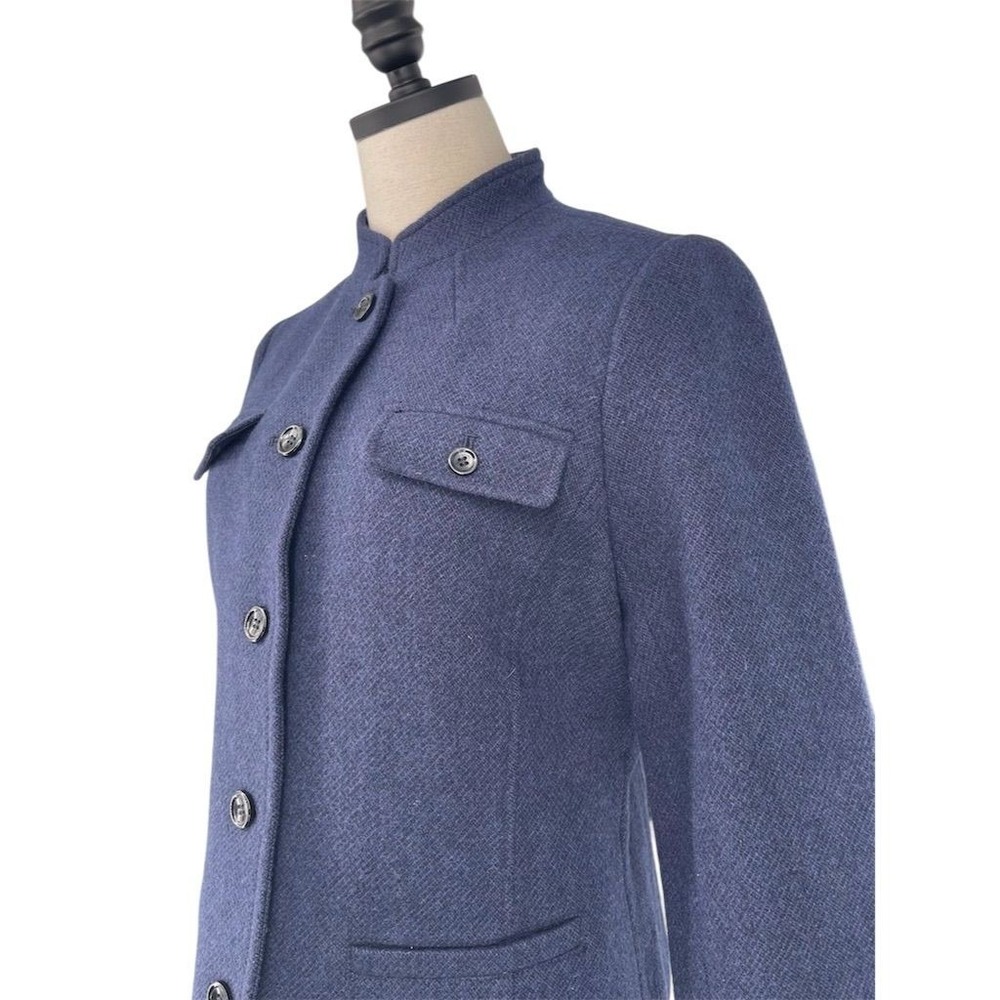 Talbots Women's Blue Wool Blend Jacket Size 10 M Casual Short Length - Picture 5 of 10